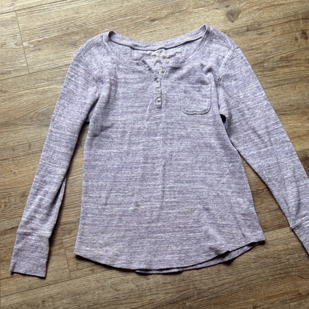 Women's Heathered Purple Long Sleeve Top